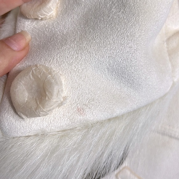 Bandolino Hooded Jacket with Faux Fur/Suede in Cream size S NWOT - Picture 15 of 16